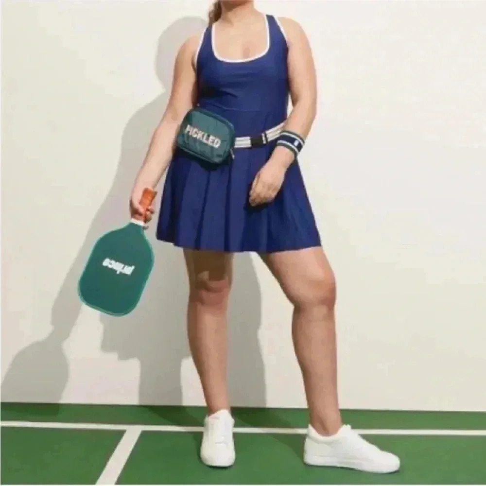 NWT Prince Pickleball Women's Cross-Back Pleated Dress